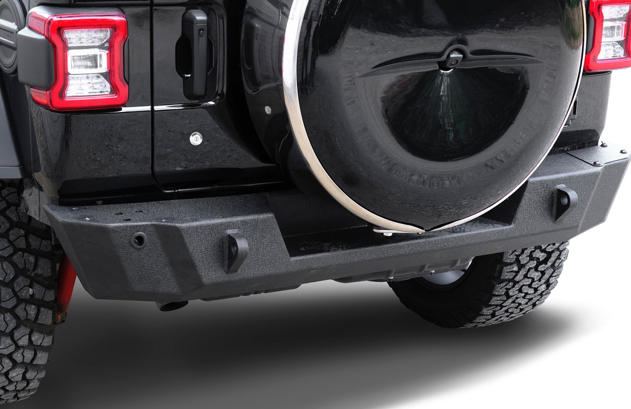 Doppelrohrheckstoßstange Stahl schwarz passend für Jeep Wrangler JL