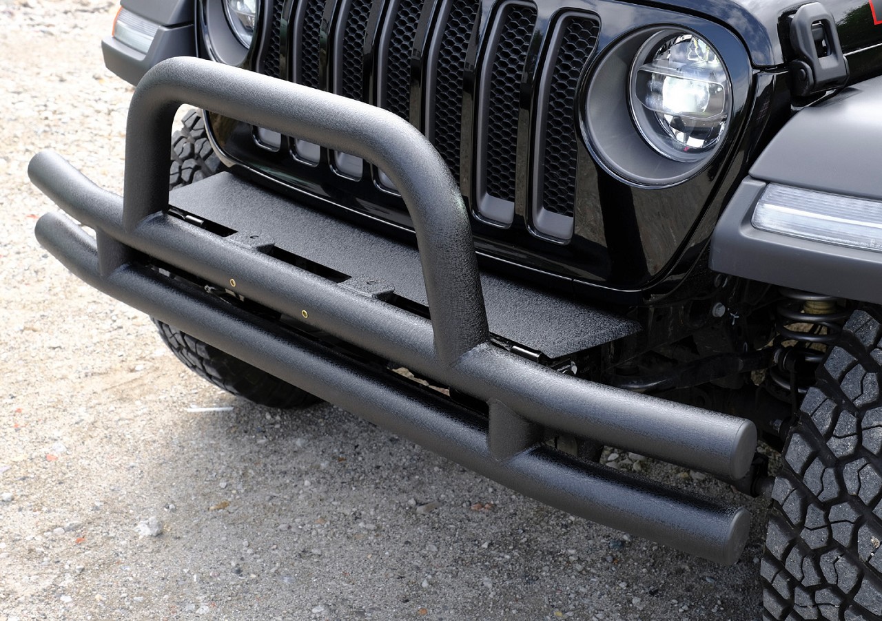 Doppelrohrheckstoßstange Stahl schwarz passend für Jeep Wrangler JL