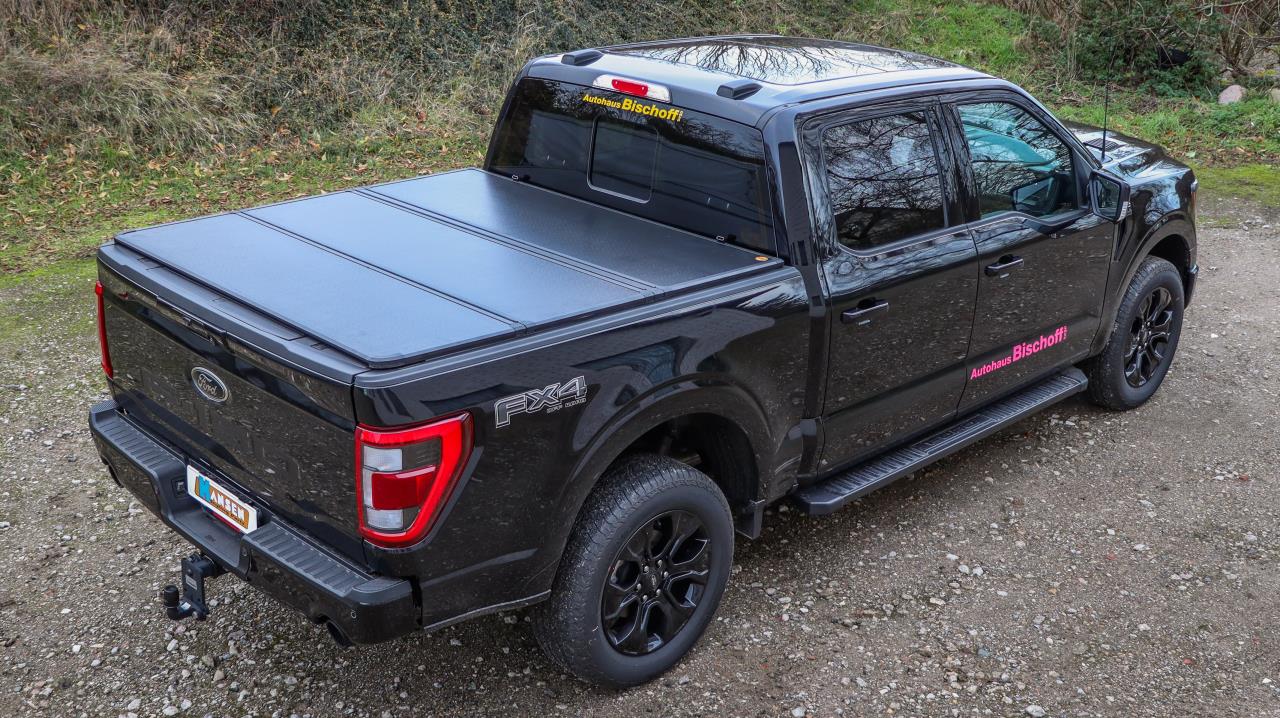 HSP Aluminium Laderaumabdeckung 3-teilig klappbar passend für Ford F150 (2014-2024) & Ford F150 Raptor (2016-2024) short Bed 5 - 5,5 ft