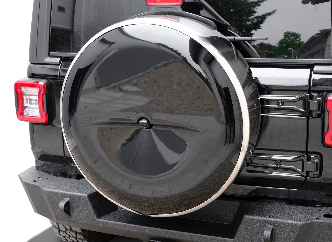 Stainless steel tire cover suitable for Jeep Wrangler JL (standard tires)