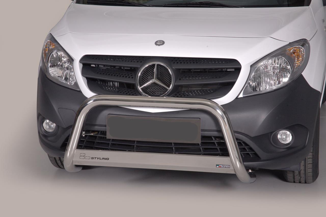 Stainless steel bullbar Ø 63 mm suitable for Mercedes Benz Citan (2012-2020)